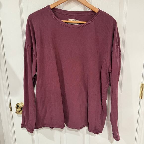 We The Free Free People Women’s Tops Bundle 5 Slub Tees M/L Distressed Boho Raw - Picture 5 of 16